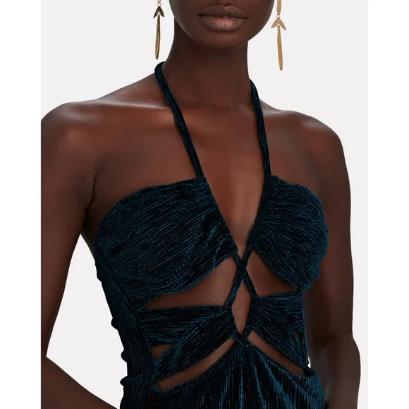 PatBO | Dresses | Patbo Velvet Halter Maxi Dress Siz 6 | Poshmark